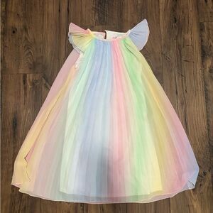 Rare Editions Multicolor Dress with Ruffled Sleeves